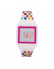 JOYROX zegarek led dzieci galaretki kolor cyfrowe dziecięce zegarki nowy ekran dotykowy gumowy zegarek dla dzieci dla chłopca dz