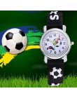TMC 469 nowy stylowy 3D Cartoon silikonowe piłki nożnej Saats dzieci oglądać dzieci chłopcy studenci zegarki kwarcowe Dropshipp