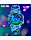 SKMEI sportowe zegarki dla dzieci młody i energiczny projekt tarczy zegarka 50M wodoodporne kolorowe diody led + światła EL relo