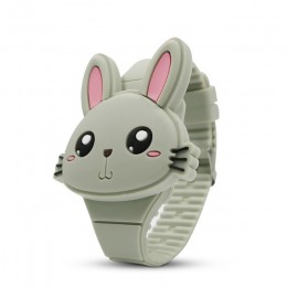 Zegarki dla dzieci dzieci Cute Rabbit Cartoon elektroniczny zegarek chłopcy i dziewczęta silikonowe zabawki zegarki prezenty Rel