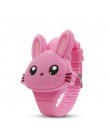 Zegarki dla dzieci dzieci Cute Rabbit Cartoon elektroniczny zegarek chłopcy i dziewczęta silikonowe zabawki zegarki prezenty Rel