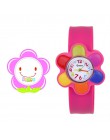 1 sztuk zwierząt/roślin kształt dzieci zegarki dzieci Wrist zegarek kwarcowy pasek silikonowy Cute Cartoon Style moda prezent ur