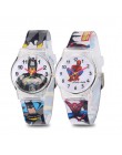 Prezent dla dzieci Batman Spider-man zegarek dla dzieci Sport Watch Student zegar gumowe chłopcy dziewczęta zabawki dla dzieci z