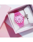 Dla dzieci zegarki dla dzieci piękny czysty kolor silikonowe guma przezroczysty pasek zegarek dla chłopców dziewczyny zegarek na