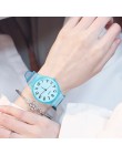 Dla dzieci zegarki dla dzieci piękny czysty kolor silikonowe guma przezroczysty pasek zegarek dla chłopców dziewczyny zegarek na
