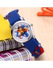 Piękny spiderman zegarek zegarki dla dzieci 3d guma cartoon baby wrist watch zegarki dla dzieci spiderman zegar montre enfant pr