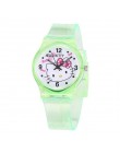 Hello Kitty 30M wodoodporny zegarek dla dzieci dorywczo przezroczysty zegarek dla dzieci galaretki zegarek dziewczęcy chłopcy ze