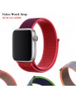 Opaska na Apple Watch seria 5 4 3 2 1 38MM 42MM pasek na rękę oddychający pasek nylonowy pętla sportowa na bransoletkę iwatch 40