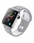 Nowa oddychająca silikonowa opaska sportowa do zegarka Apple 5 4 opaska 44MM 40MM gumka do paska Iwatch 3 2 1 38mm 42mm akcesori