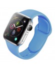 Pasek silikonowy dla Apple obserwować 38mm 42mm bransoletka sportowa gumowy pasek do zegarka dla Iwatch 5 4 44mm 40mm dla Apple 