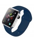 Pasek silikonowy dla Apple obserwować 38mm 42mm bransoletka sportowa gumowy pasek do zegarka dla Iwatch 5 4 44mm 40mm dla Apple 