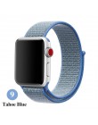 Opaska na Apple Watch seria 5 4 3 2 1 38MM 42MM pasek na rękę oddychający pasek nylonowy pętla sportowa na bransoletkę iwatch 40