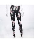 JLZLSHONGLE moda kwiat drukuj zestawy dla kobiet Mesh strój do fitnessu Sexy Backless pasek krzyżowy krótki top + obcisłe spodni
