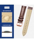 Carouse Watchband miękka skóra cielęca pasek ze skóry naturalnej zegarek 18mm 20mm 22mm 24mm pasek zegarka dla Tissot Seiko akce