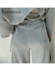 Genayooa dres kobiety casual wiosenna 2 sztuka garnitur kobiet koreański styl dwa sztuka zestaw topy i spodnie Off ramię topy ga