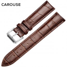 Carouse Watchband miękka skóra cielęca pasek ze skóry naturalnej zegarek 18mm 20mm 22mm 24mm pasek zegarka dla Tissot Seiko akce