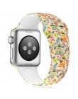 ALPQ do zegarka Apple Watch 5 4 pasek pasek 38 42mm 40mm 44mm miękkiego silikonu Leopard kwiatowy wzór nadrukowany pasek do iwat