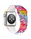 ALPQ do zegarka Apple Watch 5 4 pasek pasek 38 42mm 40mm 44mm miękkiego silikonu Leopard kwiatowy wzór nadrukowany pasek do iwat