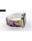 URVOI opaska sportowa do zegarka Apple series 5 4 3 2 1 Graffiti malowanie silikonowy pasek do iwatch kolorowy adapter flamingo 