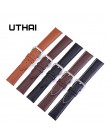 UTHAI Z24 pasek do zegarka 22mm skórzane paski do zegarków 10-24mm od zegarków akcesoria do zegarków wysokiej jakości pasek zega