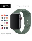 URVOI opaska sportowa dla apple watch 5 4 3 2 1 silikonowy pasek do iWatch 40mm 44mm pin i na rzep 2019 nowy sosnowy zielony