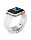 Zegarek ceramiczny pasek na pasek do apple watch 42mm 38mm 1/2/3 inteligentny bransoletka do zegarka zegarek ceramiczny opaski d