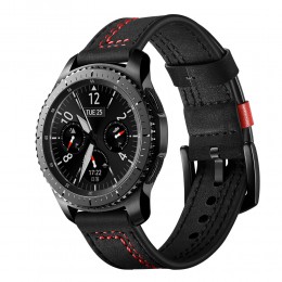 Pasek ze skóry naturalnej do zegarka Samsung Galaxy 46mm/Gear S3 frontier/klasyczna bransoletka zegarek huawei GT 2 46mm pasek 2