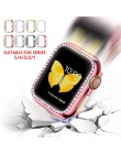 Diamentowy zderzak ochronny do Apple Watch Cover seria 5 4 3 2 1 38MM 42MM obudowy do Iwatch 5 4 40mm 44mm akcesoria do zegarków