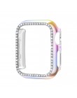 Diamentowy zderzak ochronny do Apple Watch Cover seria 5 4 3 2 1 38MM 42MM obudowy do Iwatch 5 4 40mm 44mm akcesoria do zegarków