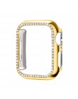 Diamentowy zderzak ochronny do Apple Watch Cover seria 5 4 3 2 1 38MM 42MM obudowy do Iwatch 5 4 40mm 44mm akcesoria do zegarków