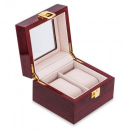 Luksusowe drewniane pudełko na zegarek uchwyt na zegarek pudełko do zegarków mężczyzna szklanym wieczkiem organizator na biżuter