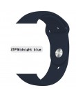 Silikonowy pasek na pasek do Apple Watch 44mm/40mm iwatch 38mm 42mm sportowe paski do zegarków z gumowa bransoletka dla apple wa
