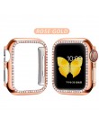 Diamentowy zderzak ochronny do Apple Watch Cover seria 5 4 3 2 1 38MM 42MM obudowy do Iwatch 5 4 40mm 44mm akcesoria do zegarków