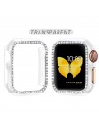 Diamentowy zderzak ochronny do Apple Watch Cover seria 5 4 3 2 1 38MM 42MM obudowy do Iwatch 5 4 40mm 44mm akcesoria do zegarków