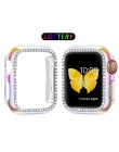 Diamentowy zderzak ochronny do Apple Watch Cover seria 5 4 3 2 1 38MM 42MM obudowy do Iwatch 5 4 40mm 44mm akcesoria do zegarków