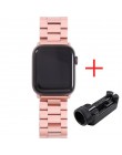 Opaska na zegarek z jabłkiem 4 5 42mm 38mm 1/2/3 metalowa bransoleta ze stali nierdzewnej pasek na rękę dla serii iWatch 4 5 44m