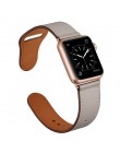 Skórzany pasek na pasek do apple watch 4 5 44mm 40mm iwatch 42mm 38mm bransoletka apple watch 4 3 2 1 akcesoria sportowe paski d