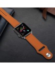 Skórzany pasek na pasek do apple watch 4 5 44mm 40mm iwatch 42mm 38mm bransoletka apple watch 4 3 2 1 akcesoria sportowe paski d