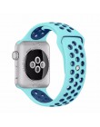 Elastyczna oddychająca silikonowa opaska sportowa do zegarka apple z opaską 42 mm 38 mm 44 mm 40mm, seria apple 5/4/3/2/1 univer