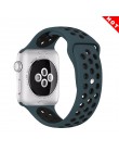 Elastyczna oddychająca silikonowa opaska sportowa do zegarka apple z opaską 42 mm 38 mm 44 mm 40mm, seria apple 5/4/3/2/1 univer