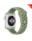 Elastyczna oddychająca silikonowa opaska sportowa do zegarka apple z opaską 42 mm 38 mm 44 mm 40mm, seria apple 5/4/3/2/1 univer