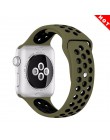 Elastyczna oddychająca silikonowa opaska sportowa do zegarka apple z opaską 42 mm 38 mm 44 mm 40mm, seria apple 5/4/3/2/1 univer