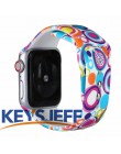 Kwiatowy zespół na pasek do apple watch 38mm 40mm 42mm 44mm Fadeless wzór nadrukowany opaski do pasek do iwatch bransoletka z pa