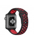 Elastyczna oddychająca silikonowa opaska sportowa do zegarka apple z opaską 42 mm 38 mm 44 mm 40mm, seria apple 5/4/3/2/1 univer