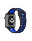 Elastyczna oddychająca silikonowa opaska sportowa do zegarka apple z opaską 42 mm 38 mm 44 mm 40mm, seria apple 5/4/3/2/1 univer