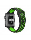 Elastyczna oddychająca silikonowa opaska sportowa do zegarka apple z opaską 42 mm 38 mm 44 mm 40mm, seria apple 5/4/3/2/1 univer