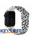 Kwiatowy zespół na pasek do apple watch 38mm 40mm 42mm 44mm Fadeless wzór nadrukowany opaski do pasek do iwatch bransoletka z pa