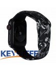 Kwiatowy zespół na pasek do apple watch 38mm 40mm 42mm 44mm Fadeless wzór nadrukowany opaski do pasek do iwatch bransoletka z pa