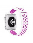 Elastyczna oddychająca silikonowa opaska sportowa do zegarka apple z opaską 42 mm 38 mm 44 mm 40mm, seria apple 5/4/3/2/1 univer