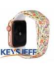 Kwiatowy zespół na pasek do apple watch 38mm 40mm 42mm 44mm Fadeless wzór nadrukowany opaski do pasek do iwatch bransoletka z pa